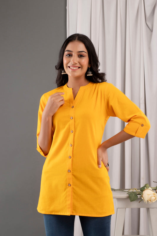 Yellow Kurti For Women