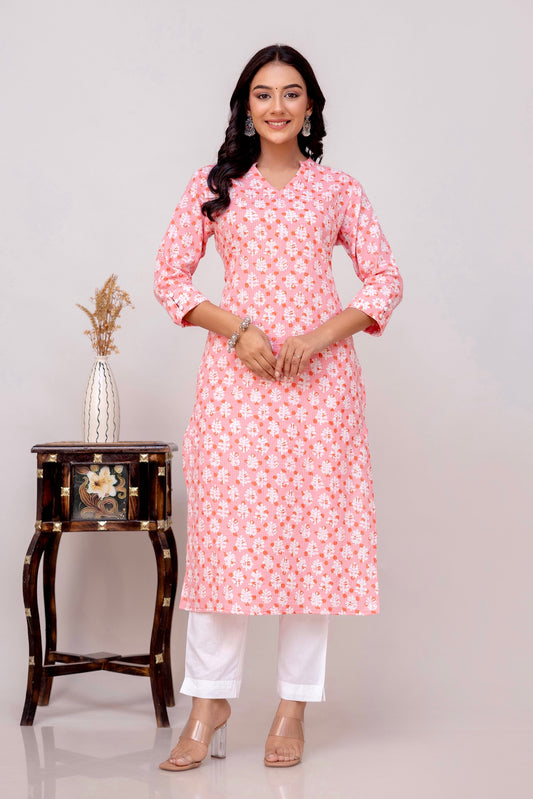 Pink Kurta For Women