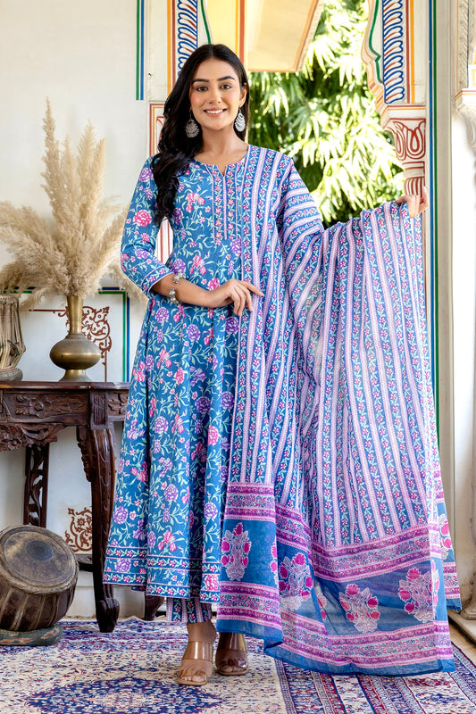Blue Casual Kurta Set