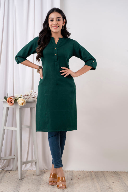 Dark Green Kurta For women Online