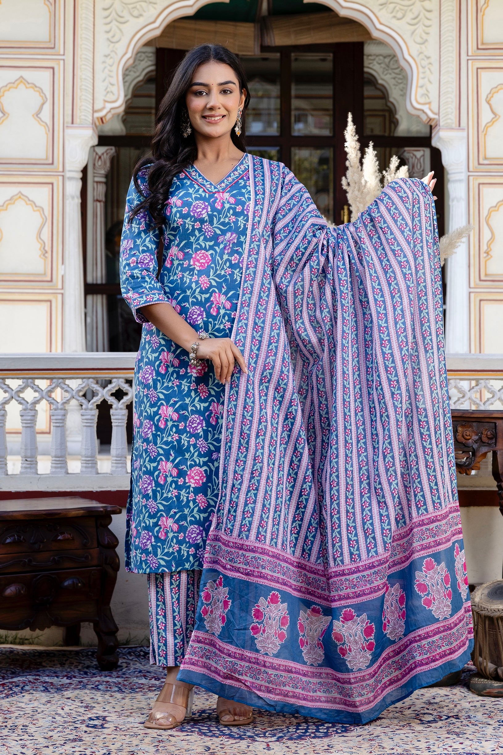Blue Kurta Set For Women Blue Kurta Set For Women