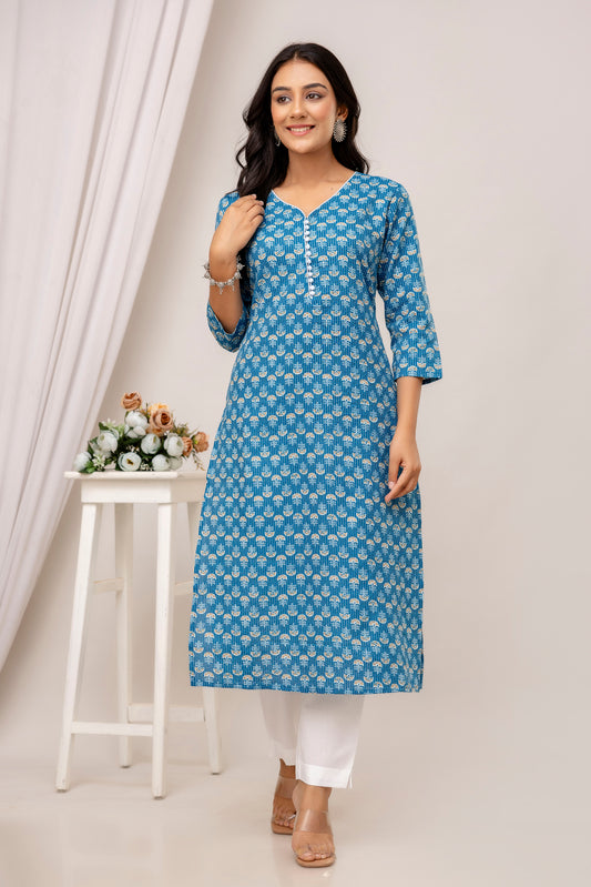 Blue Kurti For Women