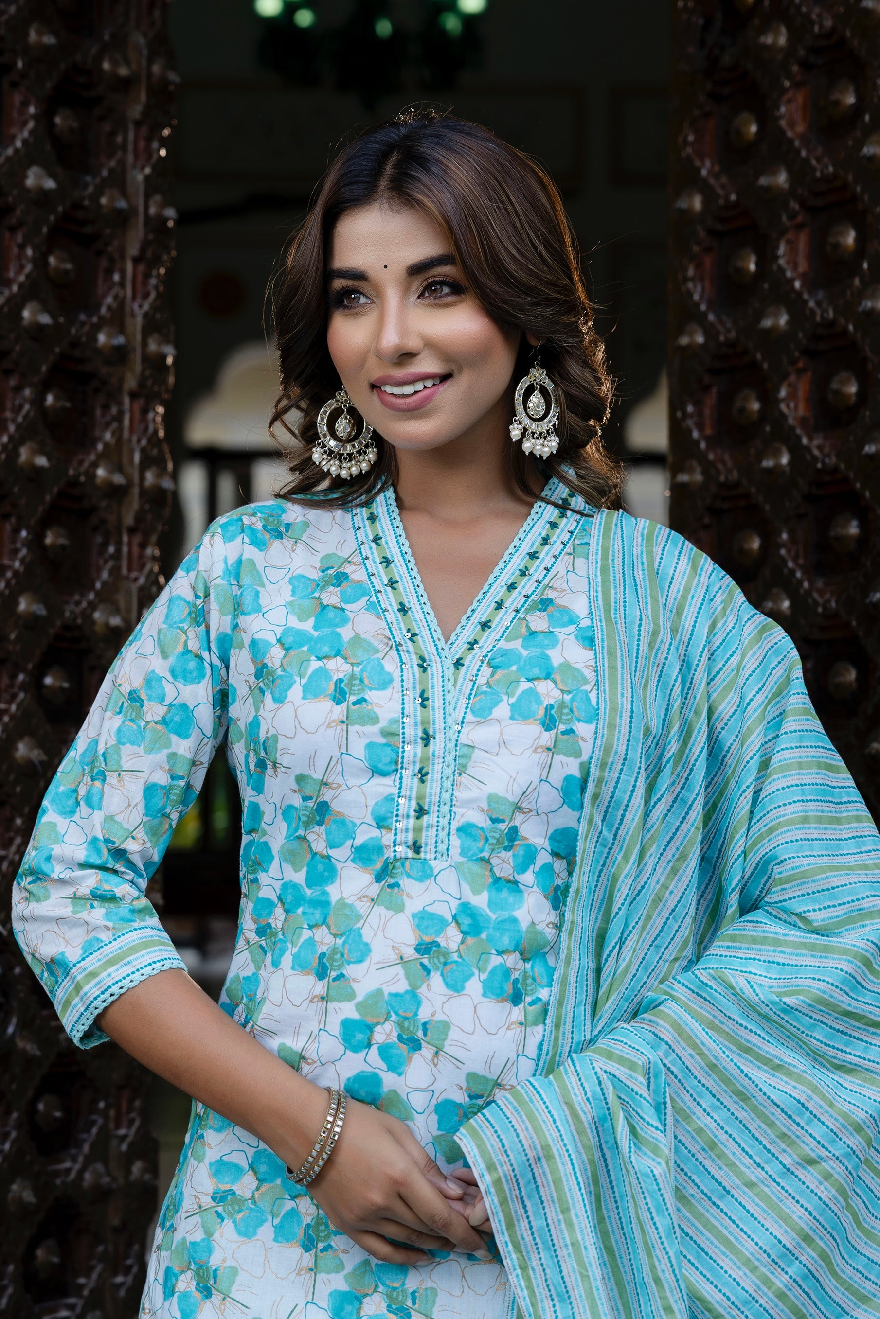 Blue Cotton Kurta Set Blue Cotton Kurta Set