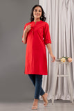 Red Plain Kurta For Women Online Red Plain Kurta For Women Online