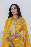 Mustard Yellow Pearl Highlight Cotton Kurta Set with Trousers and Dupatta Mustard Yellow Pearl Highlight Cotton Kurta Set with Trousers and Dupatta