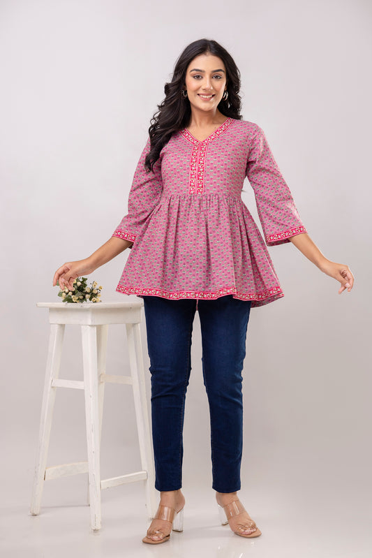 Pink cotton Top