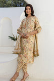 Pastel Yellow Collar Neck Floral Kurta Set with Trousers and Dupatta Pastel Yellow Collar Neck Floral Kurta Set with Trousers and Dupatta