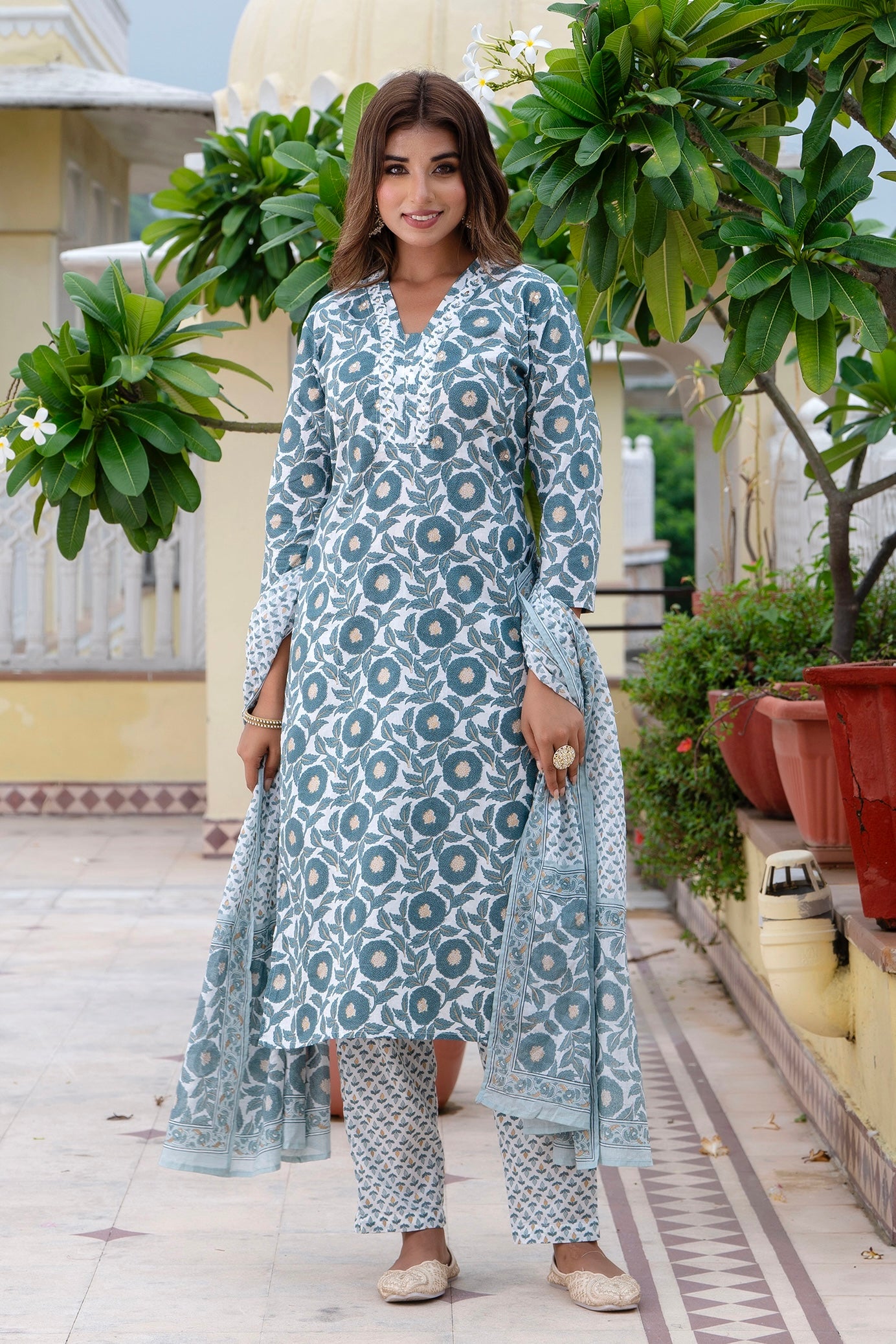 Sky Blue kurta Set With Dupatta Sky Blue kurta Set With Dupatta