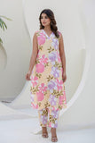 Pastel Yellow Threadwork Straight Kurta with Trousers Coord Set Pastel Yellow Threadwork Straight Kurta with Trousers Coord Set