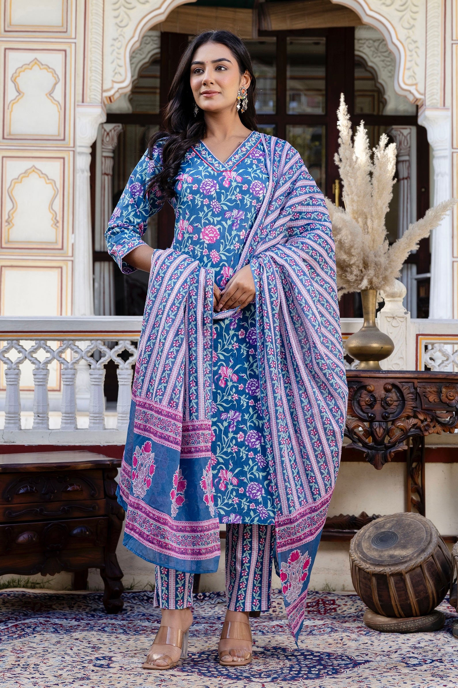 Blue Kurta Set For Women Blue Kurta Set For Women