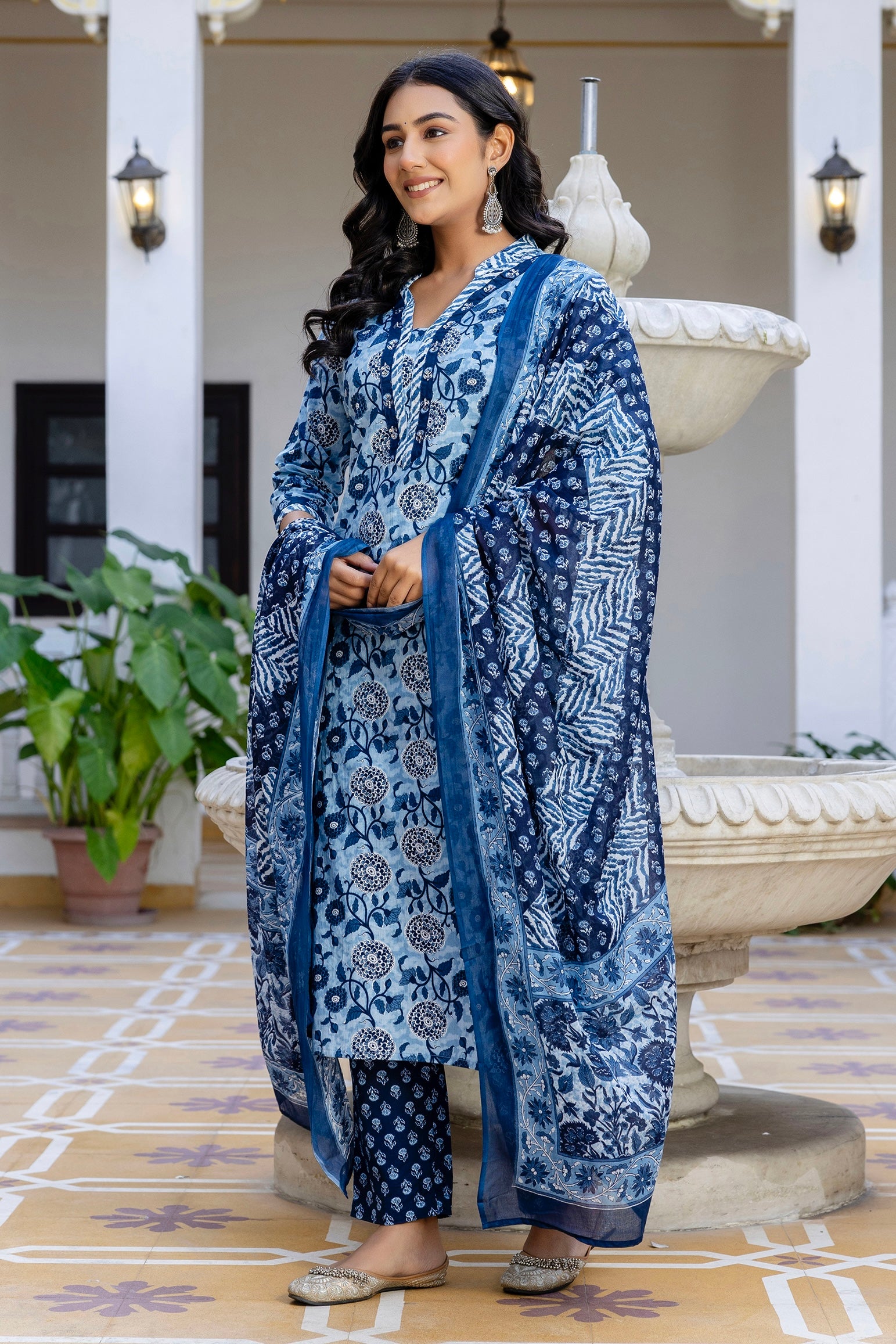 Blue Kurta Set For Women Blue Kurta Set For Women
