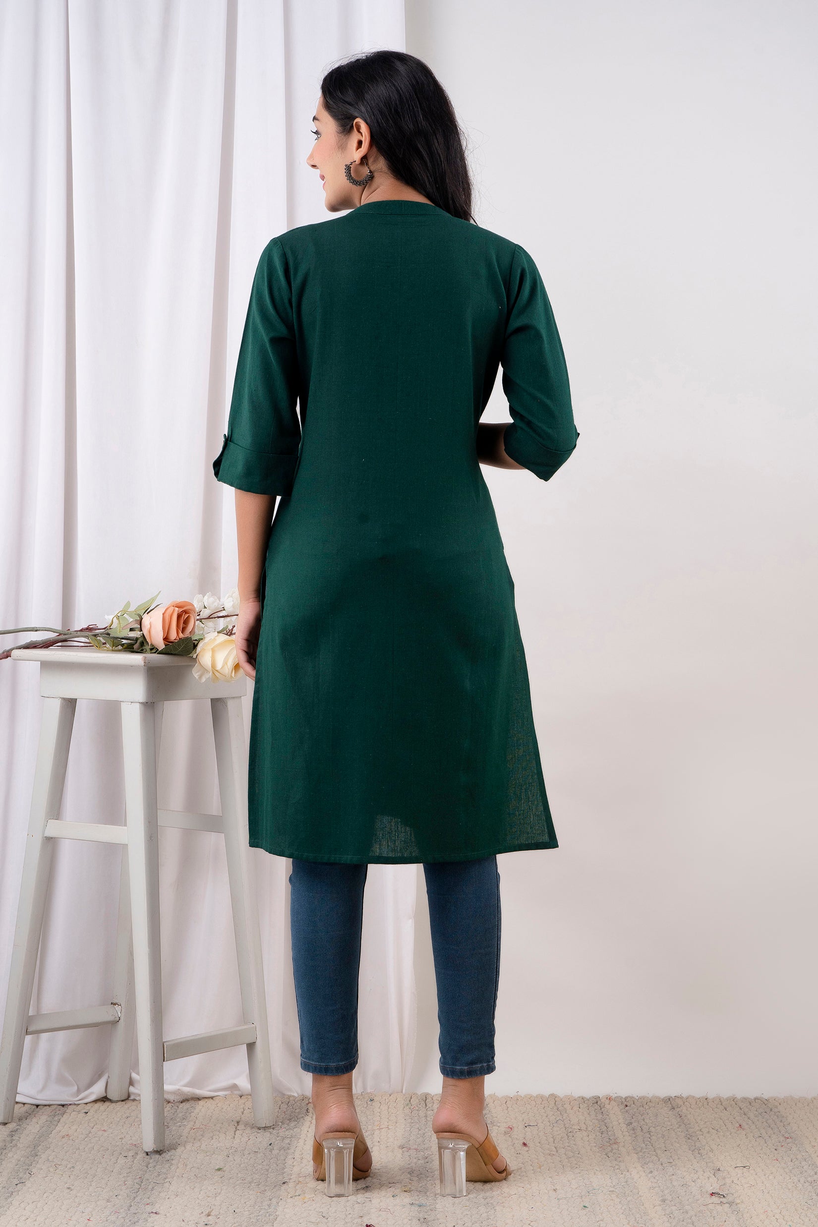 Dark Green Kurta For women Online Dark Green Kurta For women Online