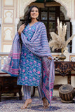 Blue Kurta Set For Women Blue Kurta Set For Women