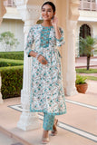 White Kurta Set With Duppata White Kurta Set With Duppata