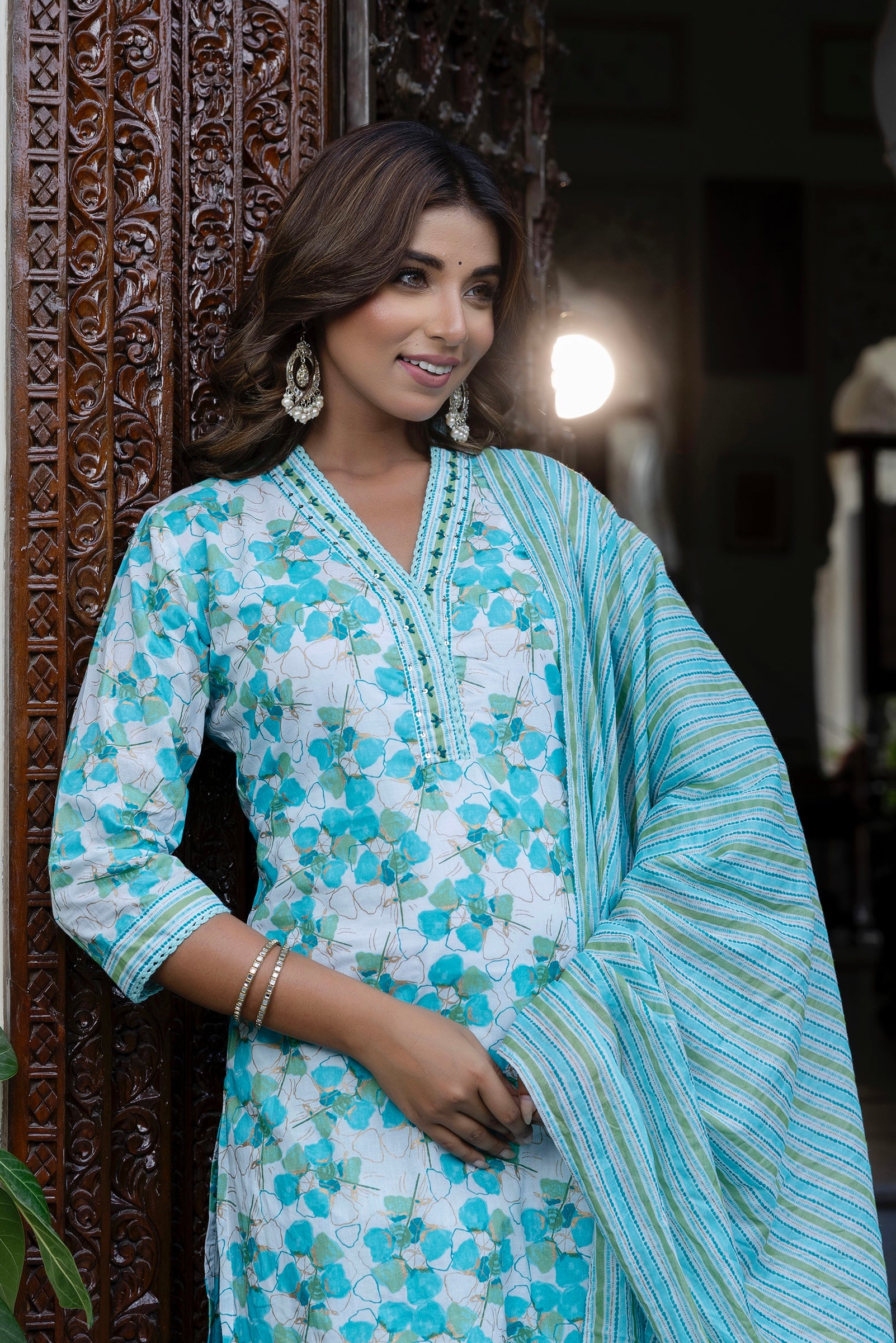 Blue Cotton Kurta Set Blue Cotton Kurta Set