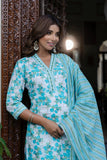 Blue Cotton Kurta Set Blue Cotton Kurta Set