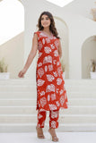 Rust Embellished Straight Kurta with Trousers Coord Set Rust Embellished Straight Kurta with Trousers Coord Set