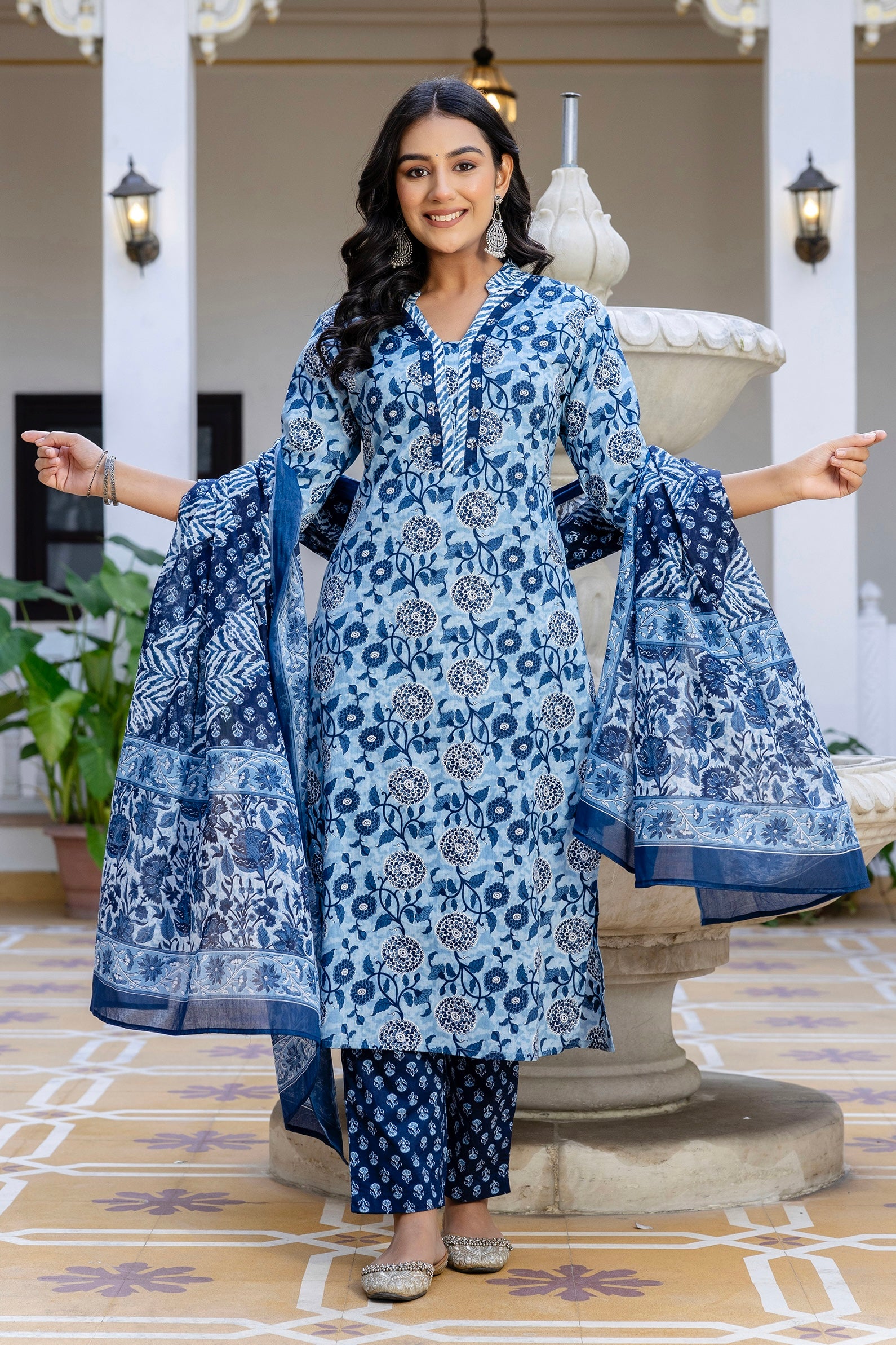 Blue Kurta Set For Women Blue Kurta Set For Women