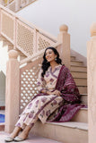 Pink and Cream Angrakha Neckline Kurta Set with Trousers and Dupatta Pink and Cream Angrakha Neckline Kurta Set with Trousers and Dupatta