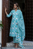 Blue Cotton Kurta Set Blue Cotton Kurta Set