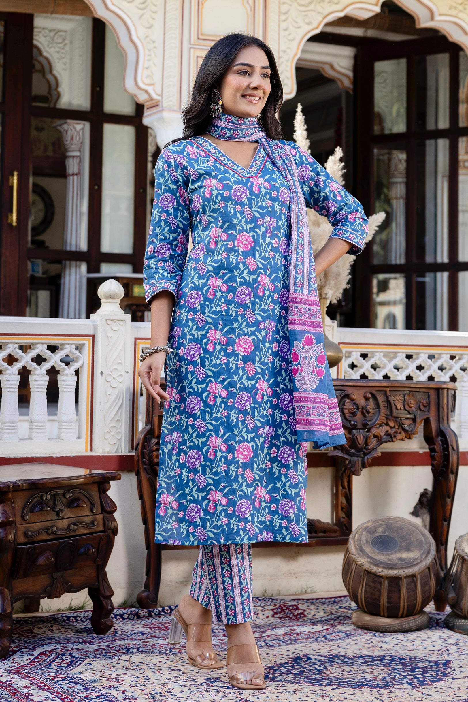 Blue Kurta Set For Women Blue Kurta Set For Women