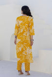 Mustard Yellow Pearl Highlight Cotton Kurta Set with Trousers and Dupatta Mustard Yellow Pearl Highlight Cotton Kurta Set with Trousers and Dupatta