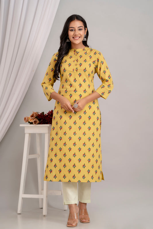 Yellow Kurta For Women