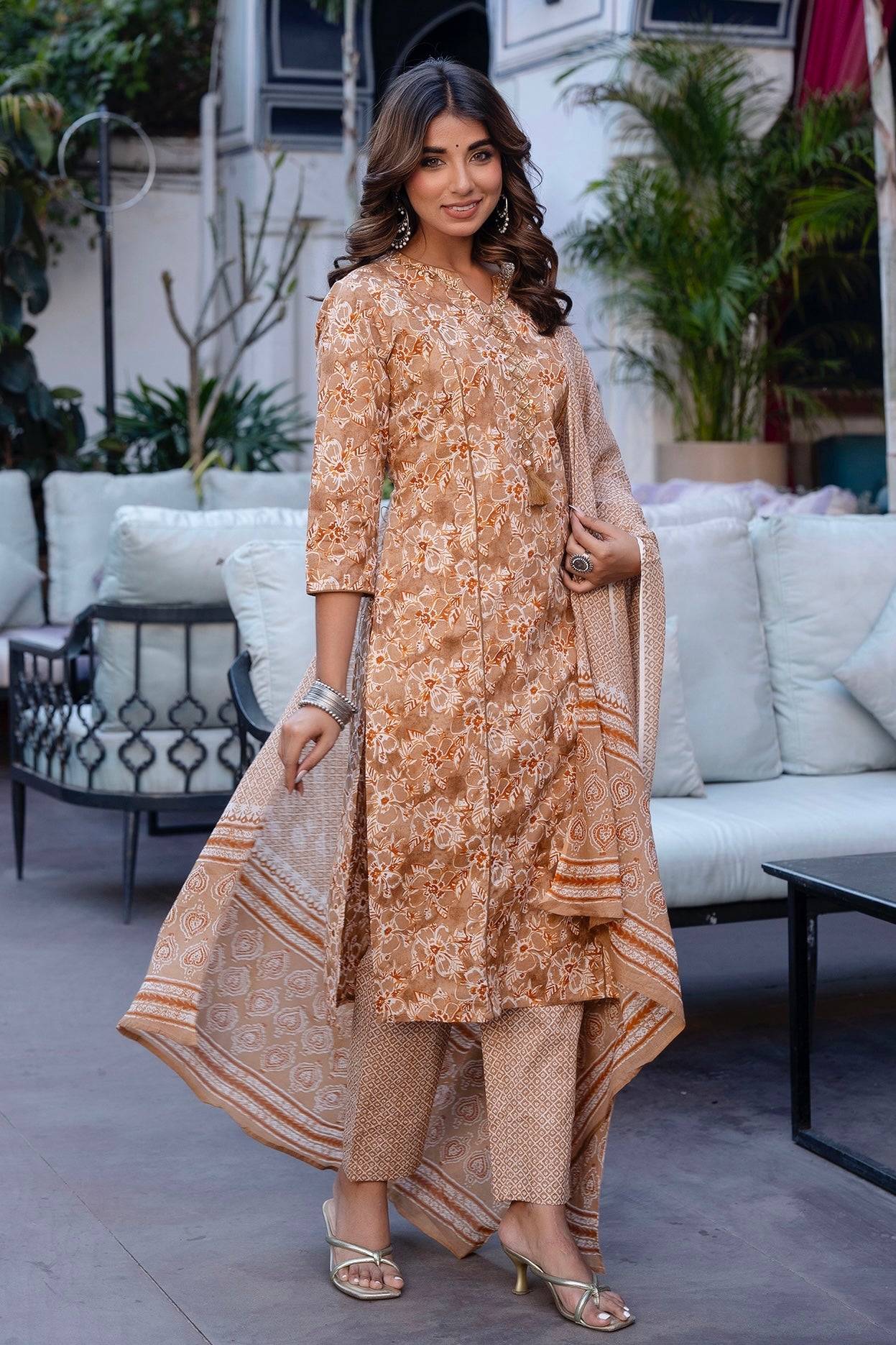 Light Brown Suit Set  Light Brown Suit Set