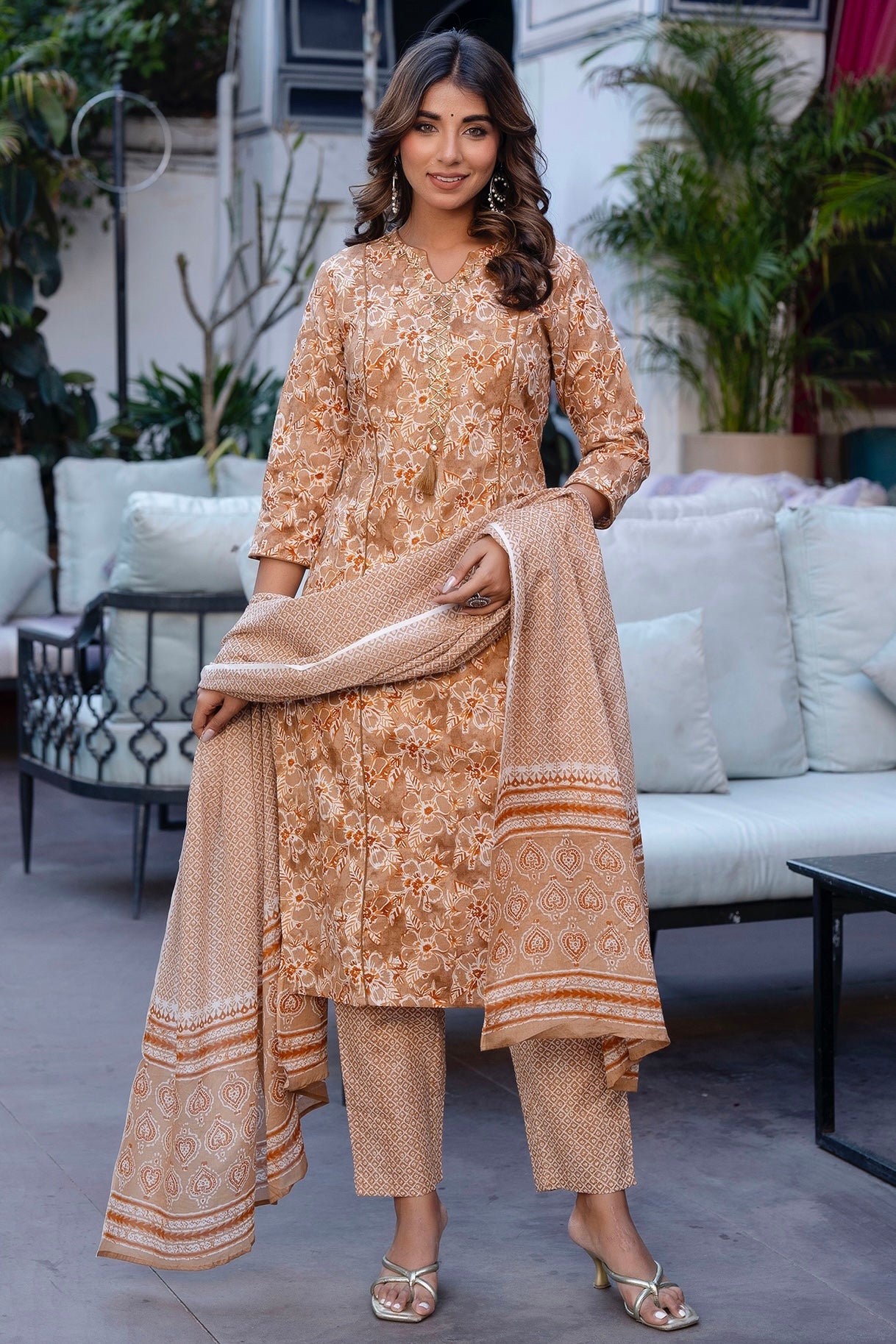 Light Brown Suit Set  Light Brown Suit Set