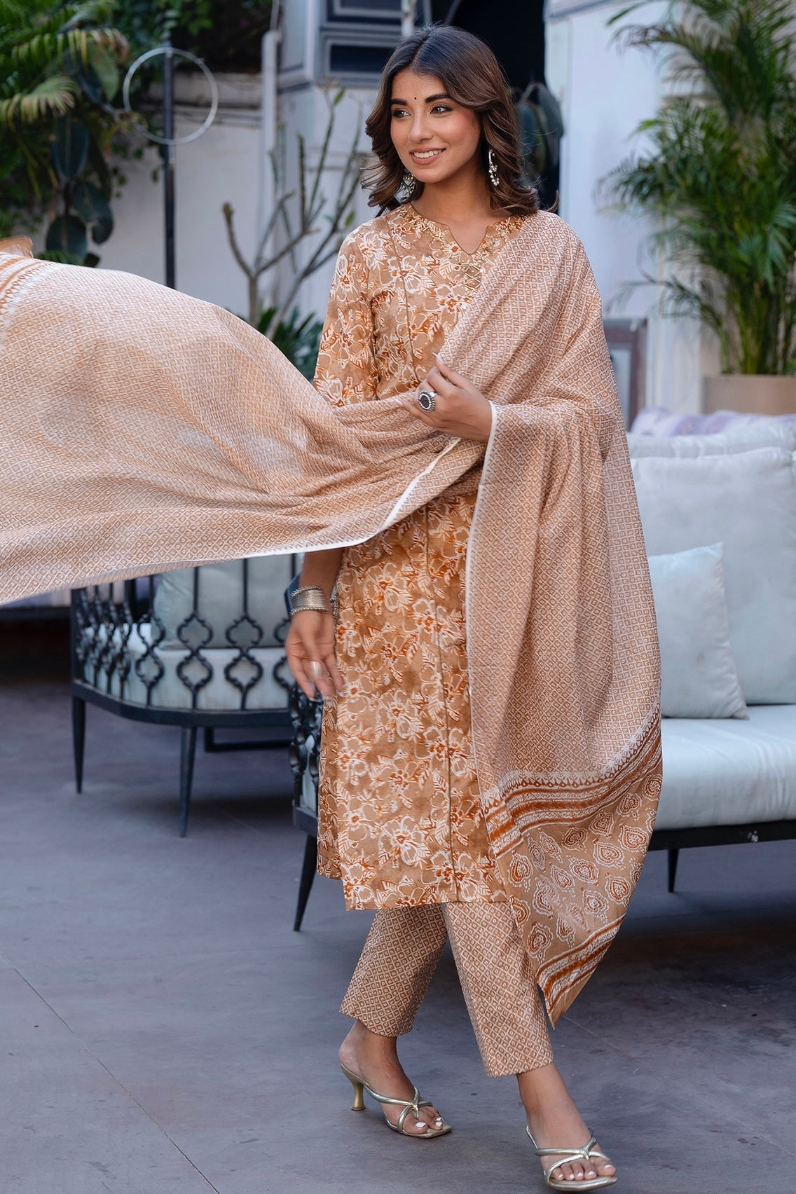 Light Brown Suit Set  Light Brown Suit Set