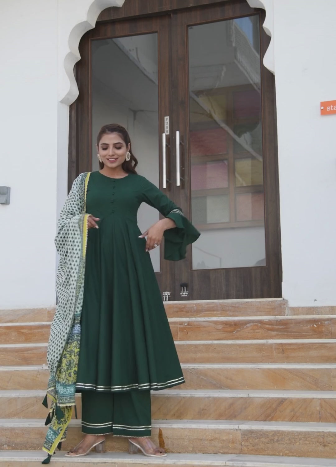 Green Cotton Kurta Set Green Cotton Kurta Set