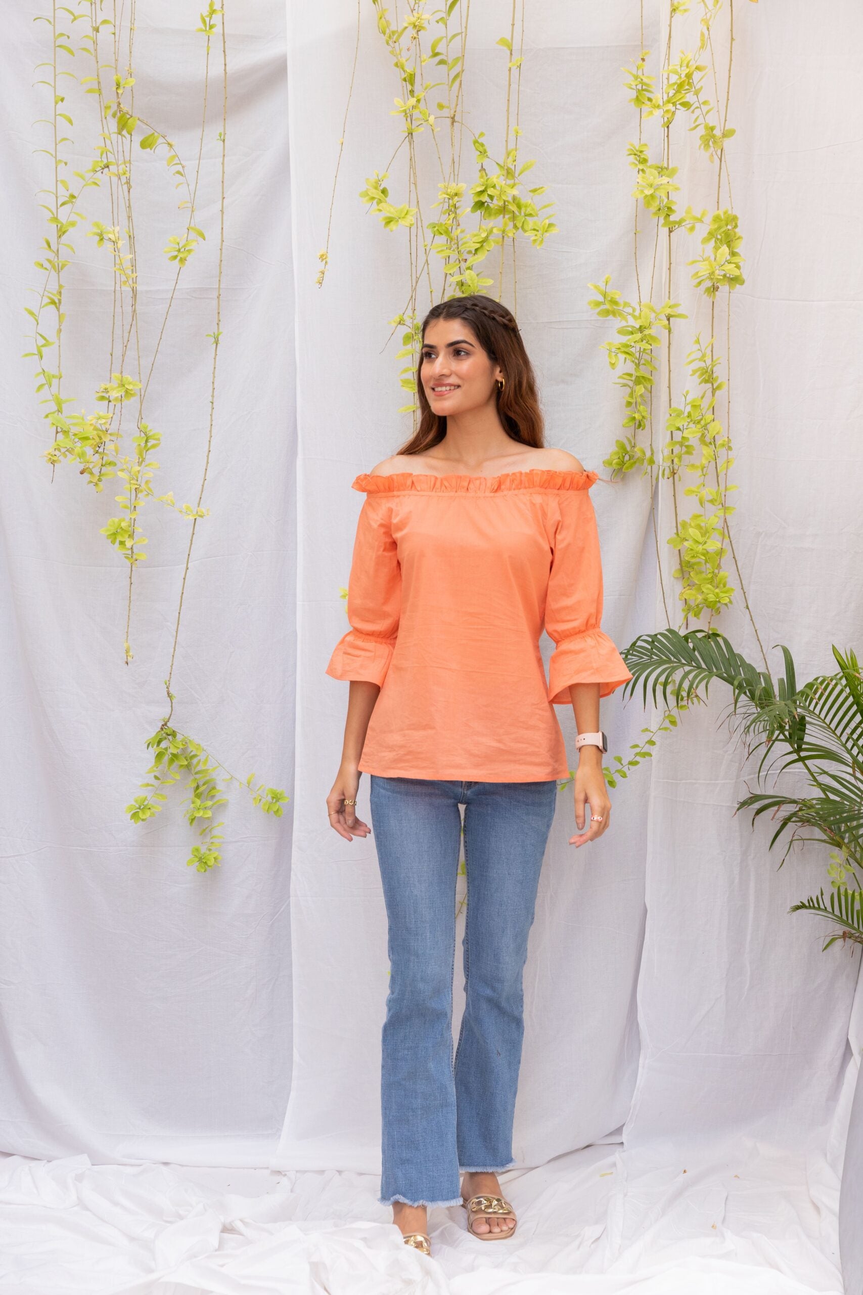 Orange Off Shoulder Top Orange Off Shoulder Top
