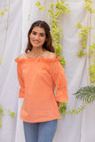 Orange Off Shoulder Top Orange Off Shoulder Top