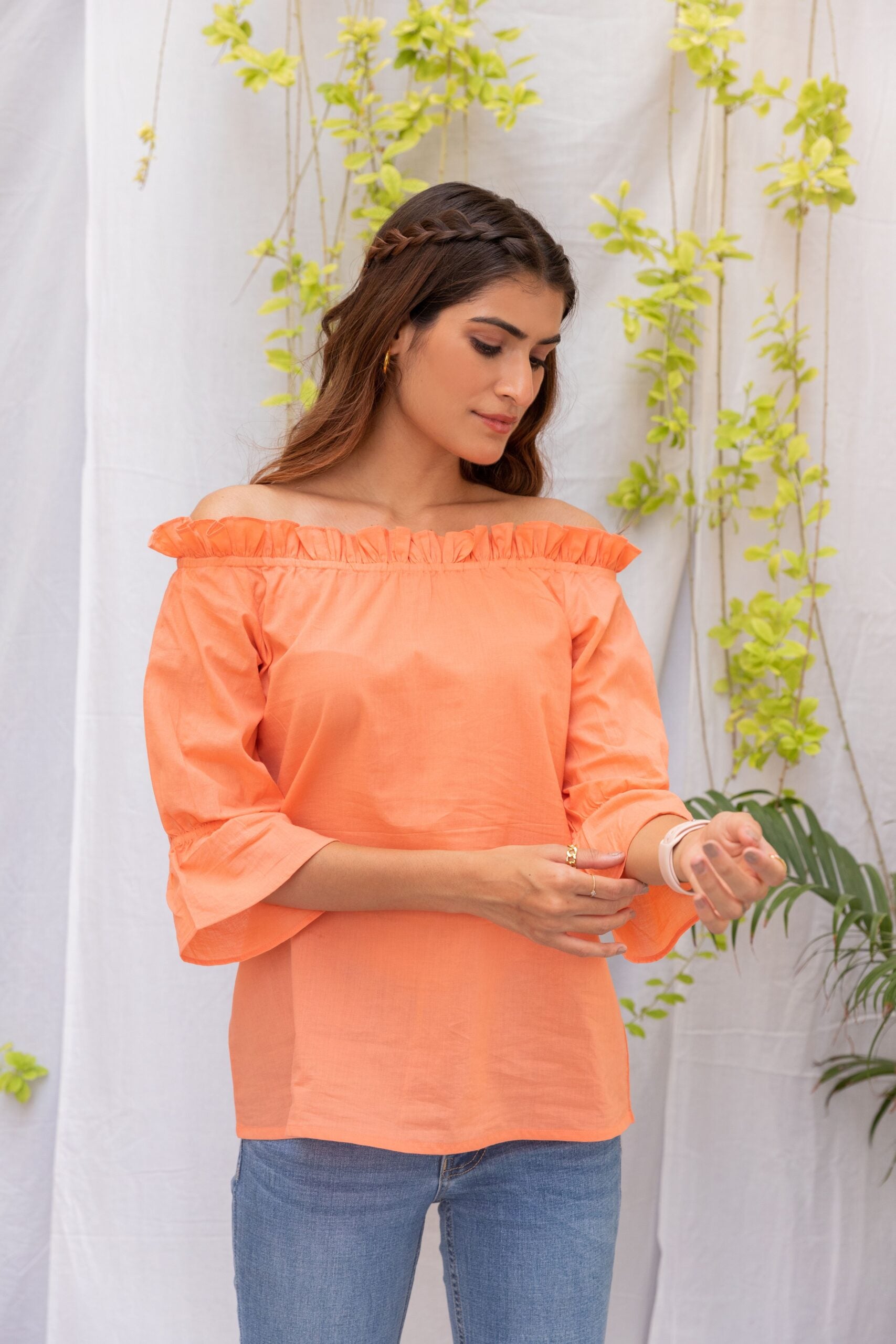 Orange Off Shoulder Top Orange Off Shoulder Top