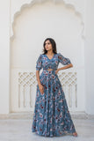 Satin Georgette Gown Satin Georgette Gown