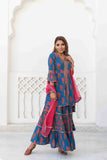 Peplum Top & Designer Skirt Set Peplum Top & Designer Skirt Set