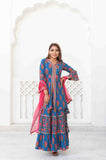 Peplum Top & Designer Skirt Set Peplum Top & Designer Skirt Set