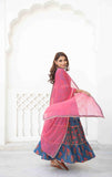 Peplum Top & Designer Skirt Set Peplum Top & Designer Skirt Set