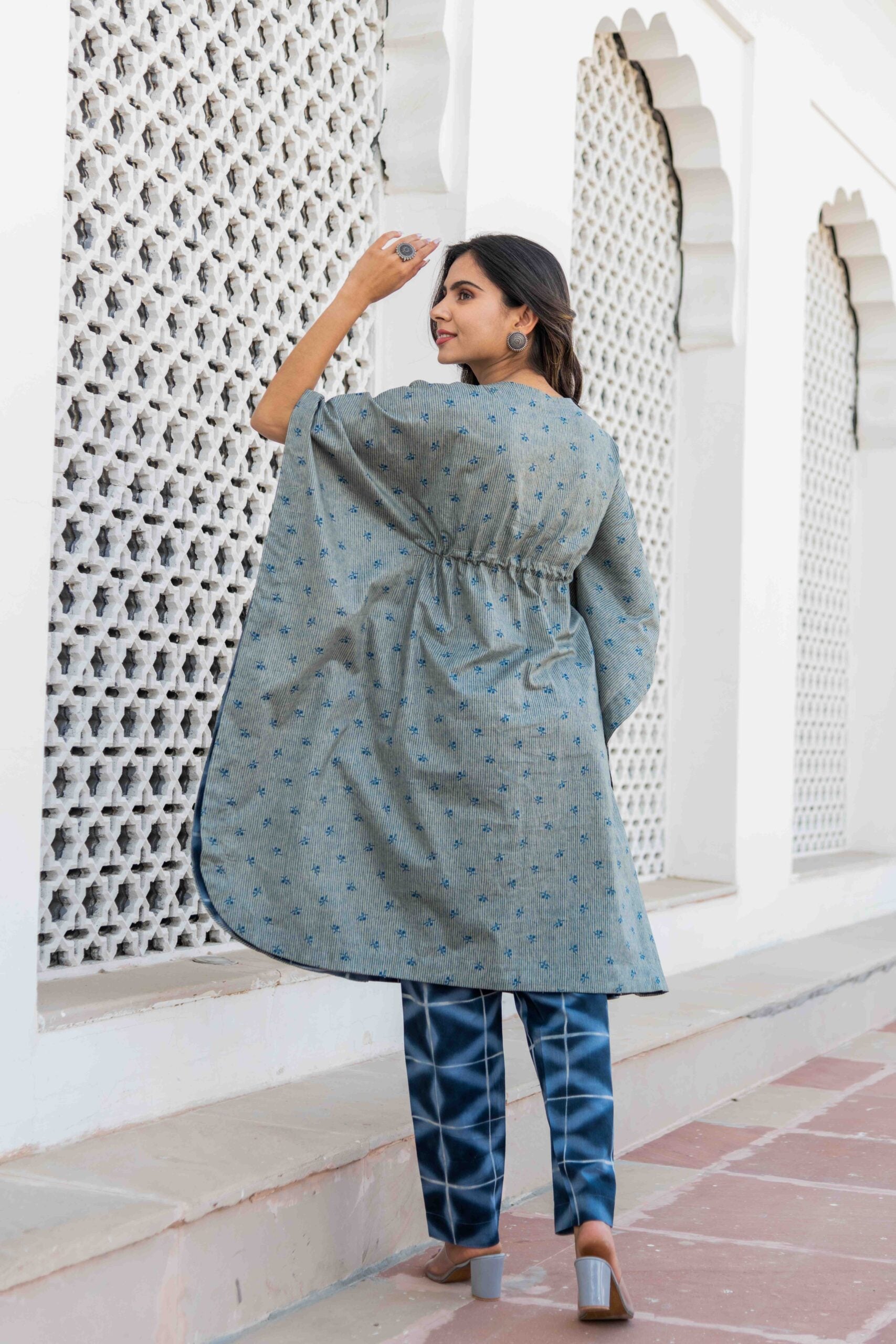 Grey Designer Kaftan Set Grey Designer Kaftan Set