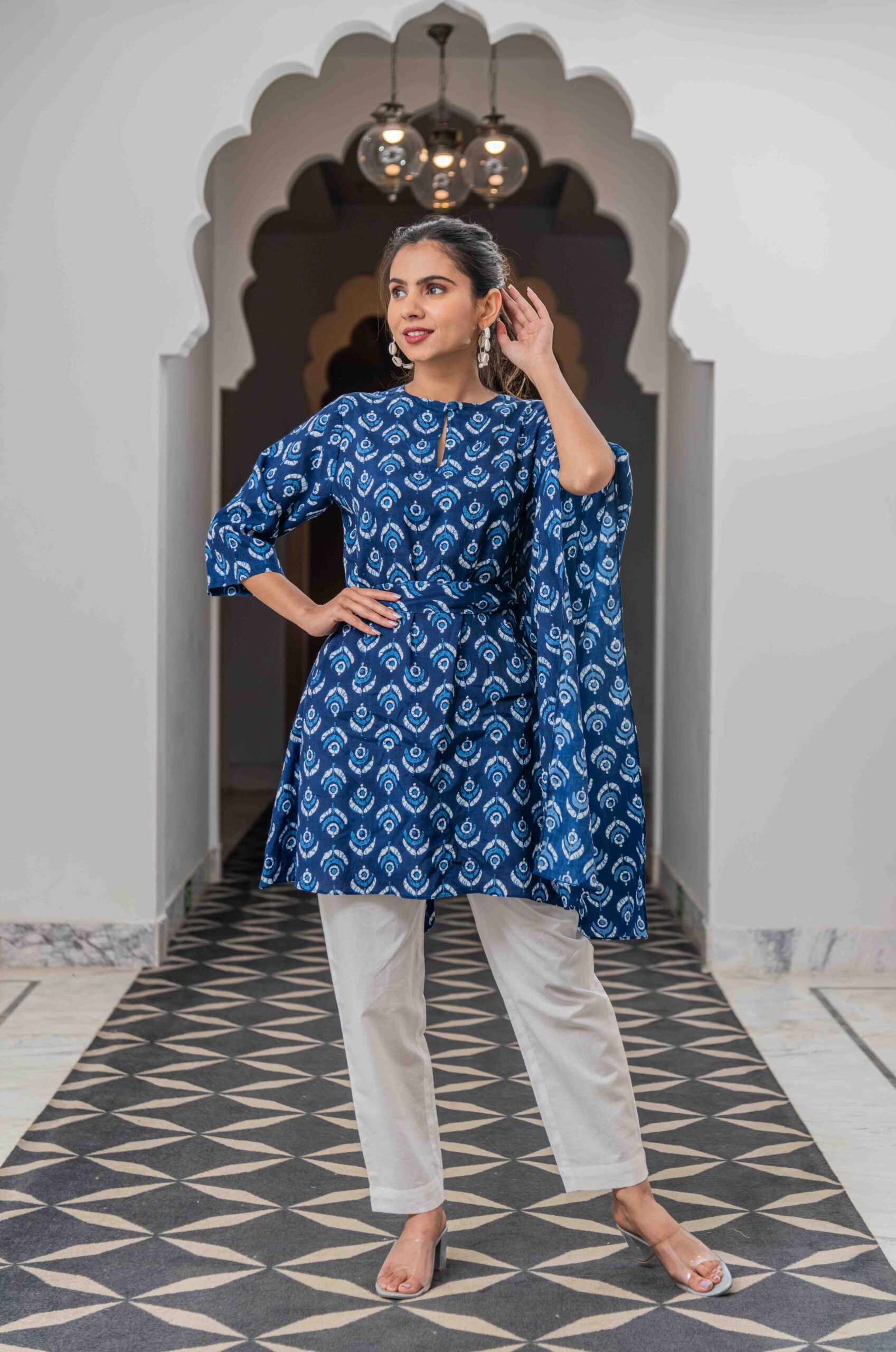 Blue Kaftan Set for casual wear Blue Kaftan Set for casual wear