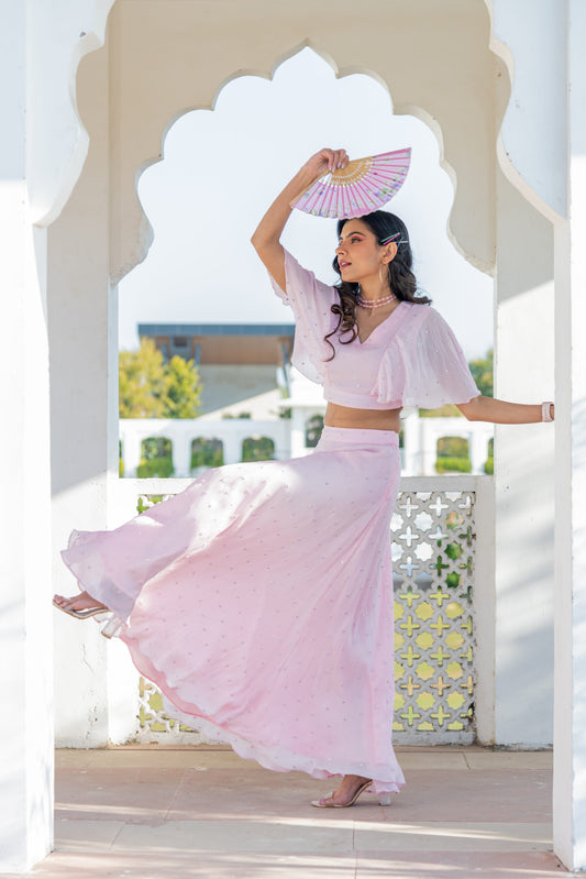 Designer Crop Top & Skirt Set for party wear