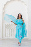 Printed Handpainted Cotton Kurta Set Printed Handpainted Cotton Kurta Set