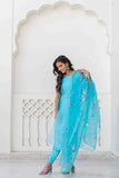 Printed Handpainted Cotton Kurta Set Printed Handpainted Cotton Kurta Set