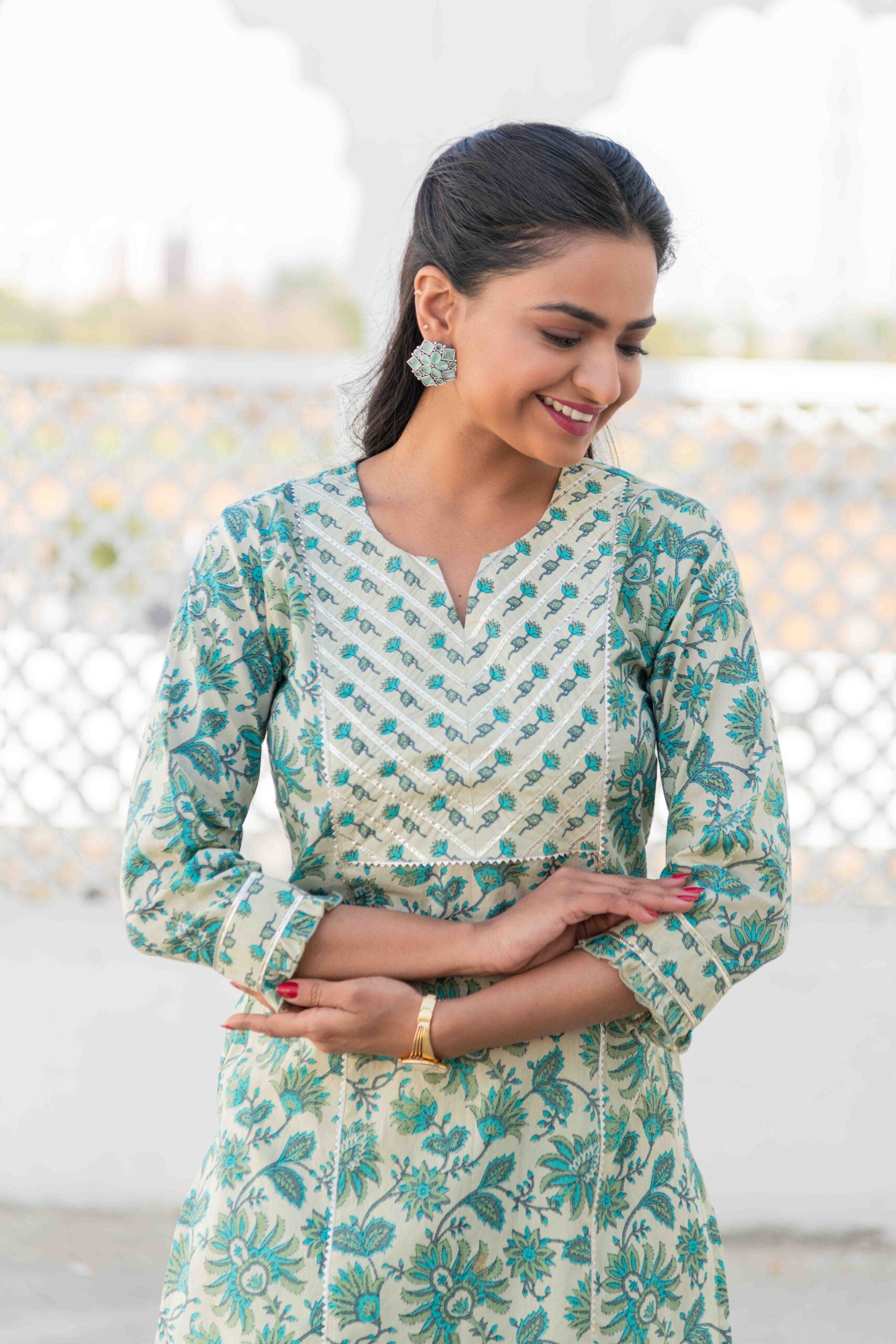 Green Cotton Kurta Set Green Cotton Kurta Set