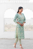 Green Cotton Kurta Set Green Cotton Kurta Set
