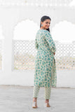 Green Cotton Kurta Set Green Cotton Kurta Set