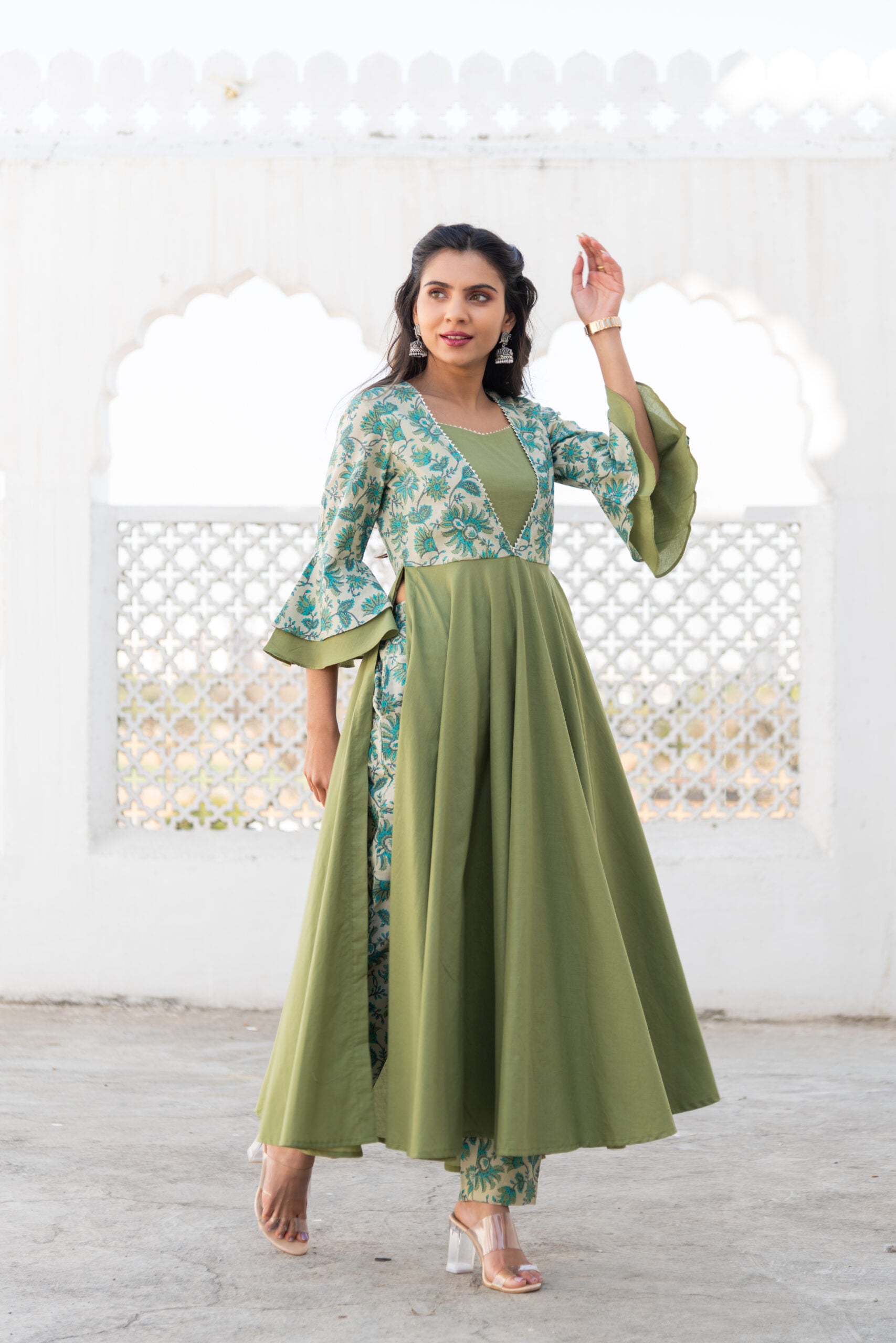 Green Cotton Kurta Set Green Cotton Kurta Set