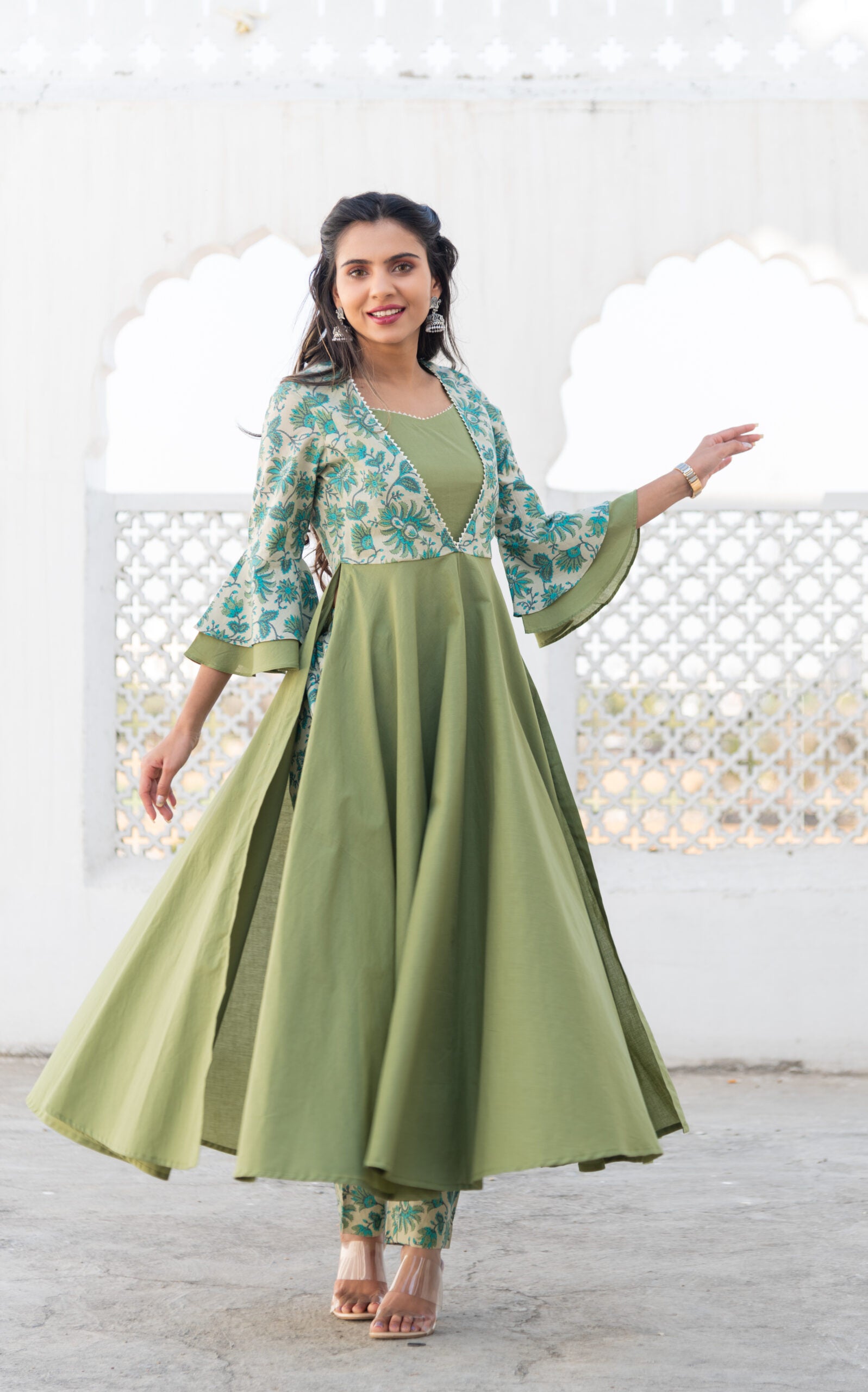 Green Cotton Kurta Set Green Cotton Kurta Set