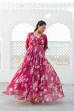 Women's Designer Satin Georgette Gown Women's Designer Satin Georgette Gown
