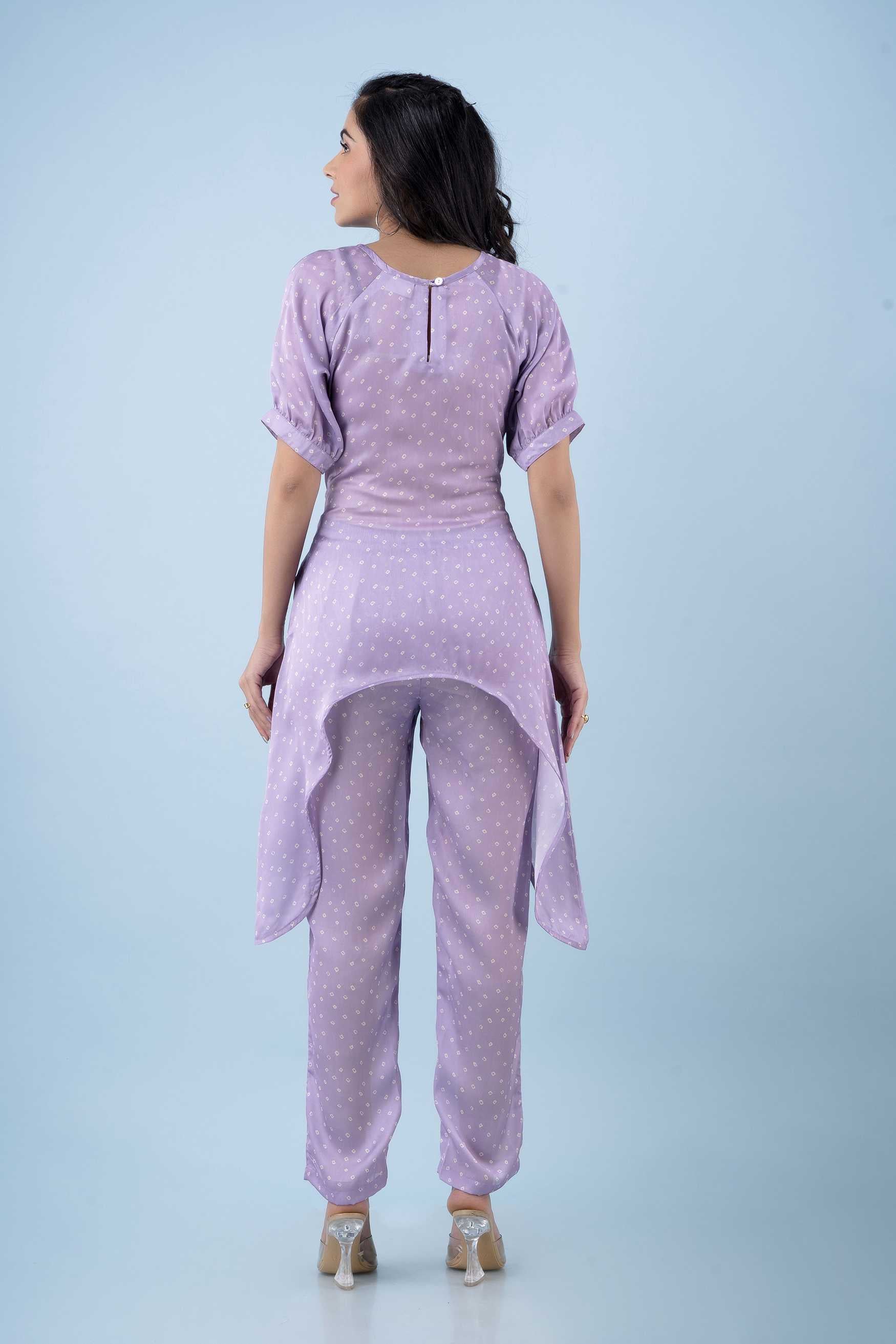 Bandhani Print Satin Georgette Coord Set Bandhani Print Satin Georgette Coord Set